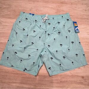 SURF STYLE Palm Tree Swim Trunks